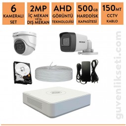 Hikvision 2mp 6 Kameralı Ahd Kamera Sistemi